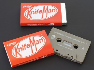 Cocoa brown cassette tapes in printed O-cards that the customer then wrapped in foil to look just like a KitKat!