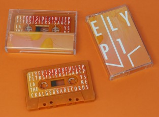 Retro orange cassettes with full colour stickers in clear cassette cases with a full colour printed J-card
