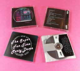 Clear MiniDiscs with full colour top, underside and spine printing