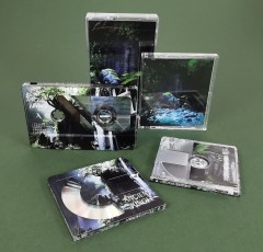 Full coverage cassette tapes and MiniDiscs with custom partial reveal white base layer to create a stunning design