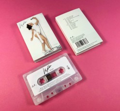 Recycled clear frosted cassette shells with sticker printing in full colour printed O-cards