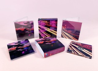 Clear MiniDiscs with full colour front and back print in jewel cases with J-cards finished with double O-card