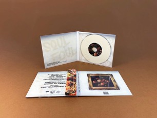 4 page printed card CD digipaks with vinyl cds and printed obi strips