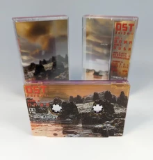 Full coverage on-cassette printing with a partial white base (for opaque areas) for OST