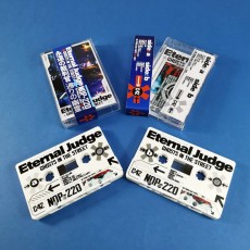 Full coverage printing on cassette tapes, packed in clear cases with outer obi strips