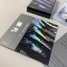 Holographic foil printed grey cassette tape J-cards