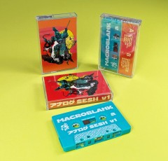 Macroblank Analog Sesh v1 turquoise tapes in clear cases with J-cards