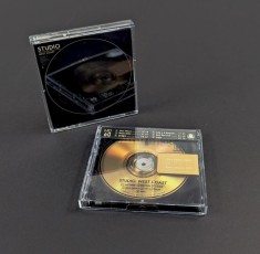 Custom black and gold on-body printed MiniDisc