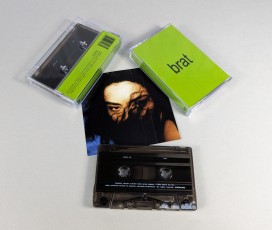 Charli XCX Brat audio cassette tapes