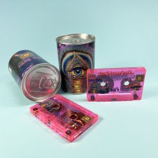 Transparent pink tapes in printed metal cans