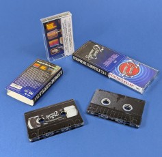 Ghostface Killah 'Supreme Clientele 2' VHS-style audio cassette tapes in cases with custom cut outer O-cards