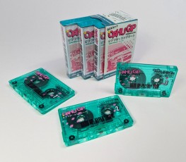 Bespoke printed slipcases to hold three cassette cases with horizontal obi strips