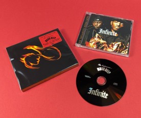 Mobb Deep Infinite CDs in jewel cases with outer O-cards and marketing sticker