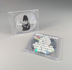 Clear CD jewel cases with white on-body printing