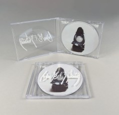 Clear CD jewel cases with white on-body printing