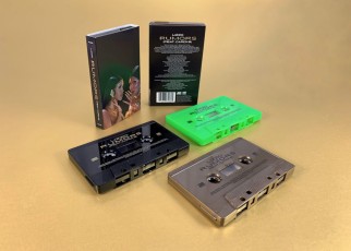 Lizzo Rumors vintage bronze, ogre green and black cassettes in printed O-cards