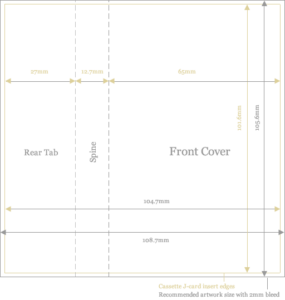 Cassette J-card diagram front