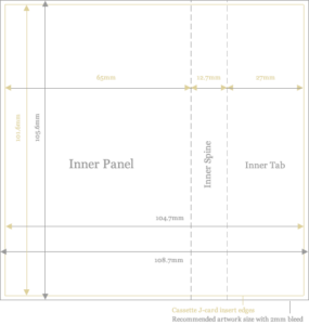 Cassette J-card diagram inside