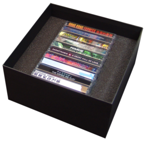 Pricing for a rigid board box set suitable for five to ten cassette tapes: