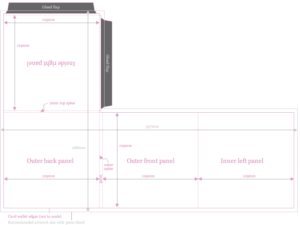 Premium vinyl CD gatefold 4 page wallet size diagram