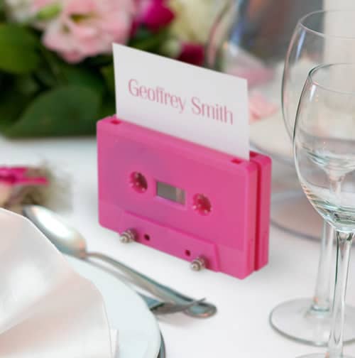 Cassette tape table name place holder