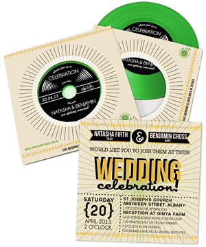 custom wedding invitation CDs