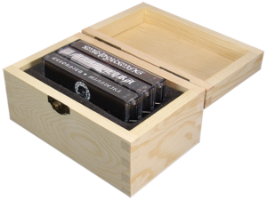 Wooden cassette triple box set