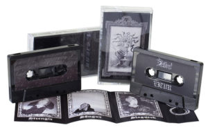 A set of two black cassettes in jewel cases with 8 page inserts