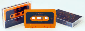 Tangerine orange cassettes with full colour sticker printing and matching J-cards