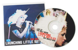 Standard 12cm CDs in clear plastic wallets with 2 page inserts