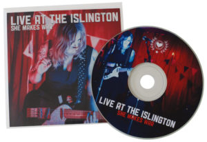 Standard 12cm CDs in clear plastic wallets with 2 page inserts