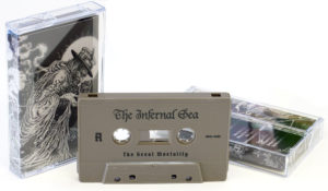 Cocoa brown cassettes with black on-shell printing