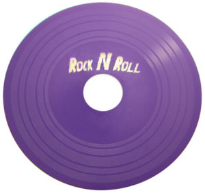 Vinyl DVD printed in a custom Pantone purple colour