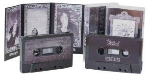 A set of two black cassettes in jewel cases with 8 page inserts