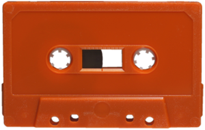 Retro orange cassette