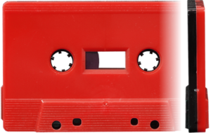 Red and black sandwich cassette