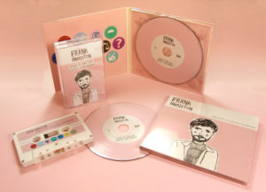 A custom vinyl CD in a four page digipak with a custom pink vinyl effect print on glass mastered discs and matching cassettes