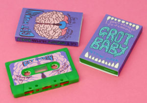 A split cassette for two different punk pop bands Get Human and Grotbaby-baby