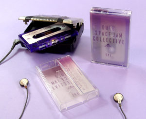 Purple transparent cassettes with clear tracing paper or vellum J-cards