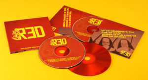 4 page matt laminated CD wallets with 4/4 printing and gloss red base 12cm CDs