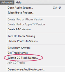 Submit your CD details via iTunes