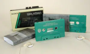 Jade green cassettes with silver on-body printing in printed O-cards