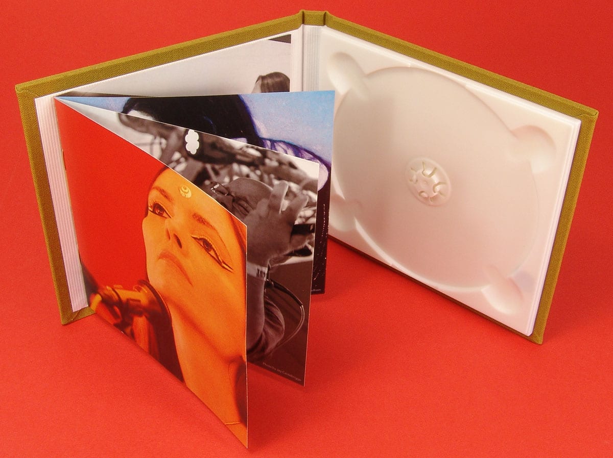 Hardback linen CD digipaks with booklets