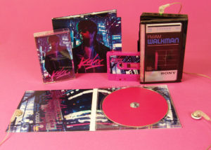 Matching digipak and hot pink audio cassette release