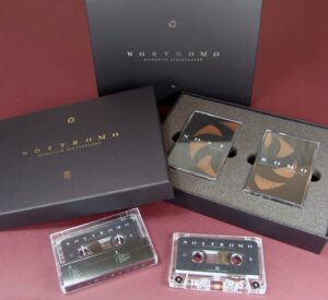 Double cassette tape box sets in silver and gold foil printed boxes