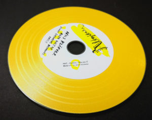 Custom colour UV LED printed yellow vinyl CD