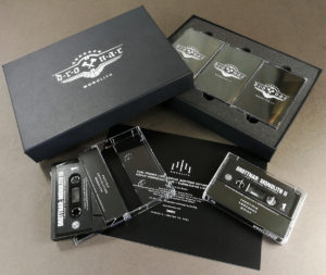 Silver foil printed triple cassette tape box set