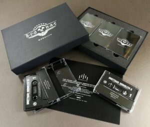 Silver foil printed triple cassette tape box set