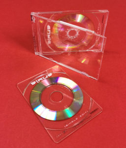 Business card CDs and cases with UV LED colour and spot gloss on-body printing
