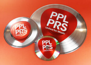 12", 7"and 5" silver vinyls and CDs printed with full colour on-body UV-LED printing